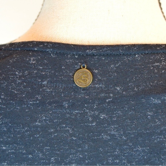 Soft Surroundings LENA Button Down Tunic Top, Navy Petite Medium Style 38748 - Picture 6 of 10